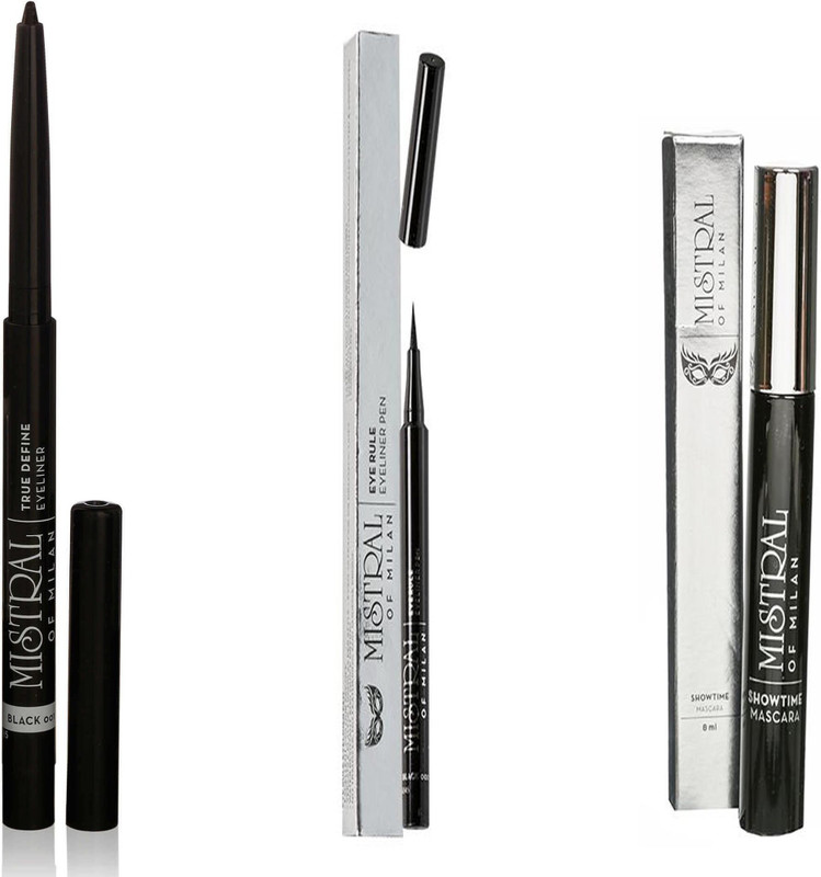 mistral of milan eye liner pen ,kajal and mascara(3 Items in the set)