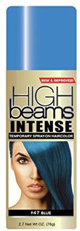 high beams Intense Temporary Spray on Hair Color, Headbangin Blue #47, 2.7 Ounce Hair Spray(250 ml)