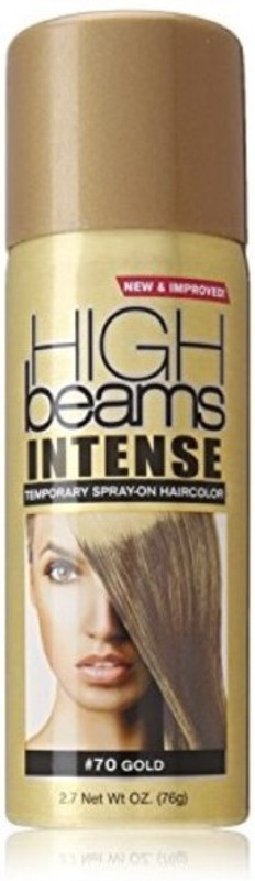 high beams Intense Temporary Spray on Hair Color, Gold, 2.7 Ounce Hair Spray(250 ml)