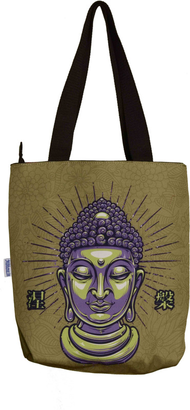 nibhana Women's Multi-Color Canvas Tote Bag NiB032 Purple, Green Tote