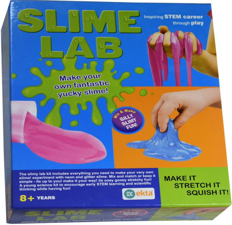 Ekta Slime Lab Making kit for Kids Activity Fun Learning Game at Home (Multi Color) Blue Putty Toy