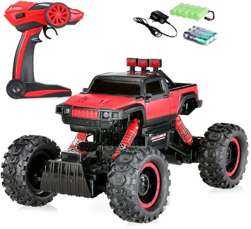 rudra international Rock Crawler 1:14 Scale 2.4ghz Rally Jeep Remote Control Car(Red)