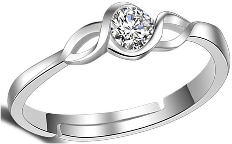 jewellery for women Jewellery For Women Designer Fashionable Trendy Austrian Classic Diamond Finger Ring For Girls & Women's Adjustable (Free Size) Alloy Diamond Platinum Plated Ring