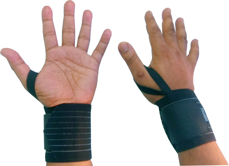shoppax Weight-Lifting-pro Wrist Support(Black)