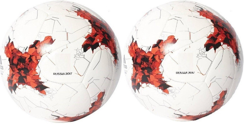 skyward Russia 2017 Fifa (Pack Of 2 Balls ) Football - Size: 5(Pack of 1, Red, White)