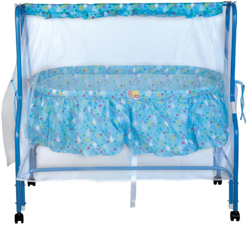 MeeMee Baby Cradle with Swing and Mosquito Net(Blue)
