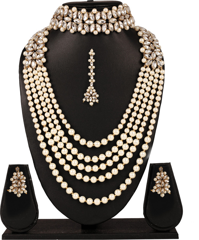 hariomcreations Alloy Jewel Set(White)