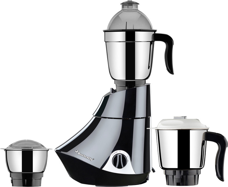 Butterfly Rapid 3 Jars 750 W Mixer Grinder(Black, 3 Jars)