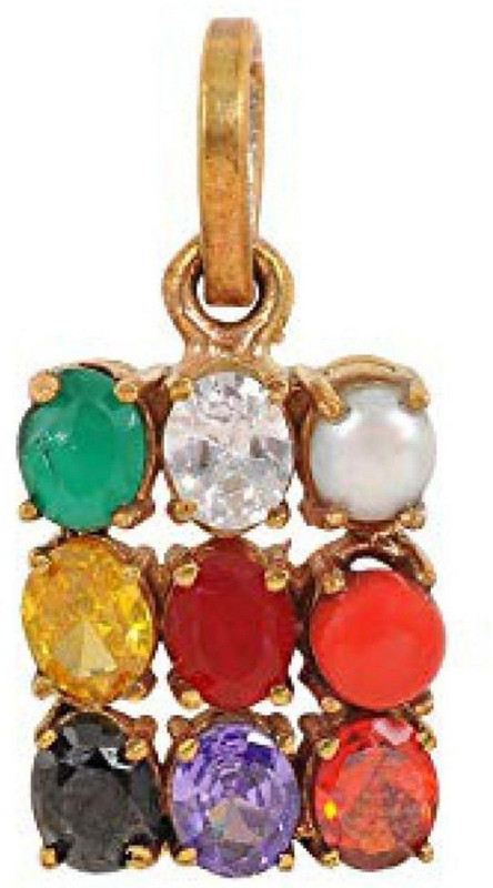 paystore Nav Graha/Nav Graha/9 Gem Crystal Pendant Copper Metal Pendant