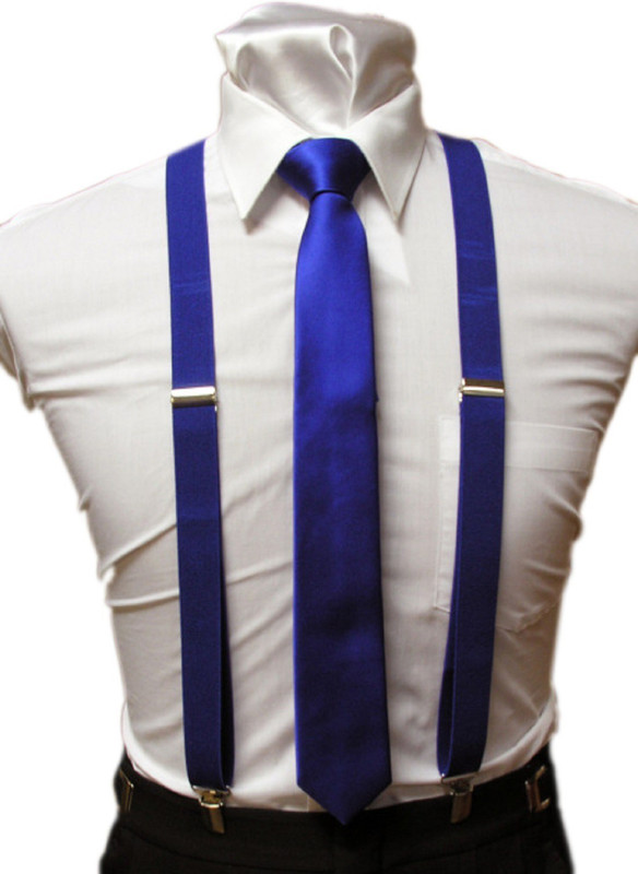 lana vels Y- Back Suspenders for Men, Girls, Boys(Blue)