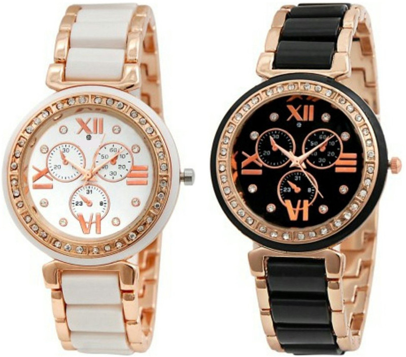 watchstar Analogue White Dial branded stainless steel watch for girls N series Analog Watch  - For Women