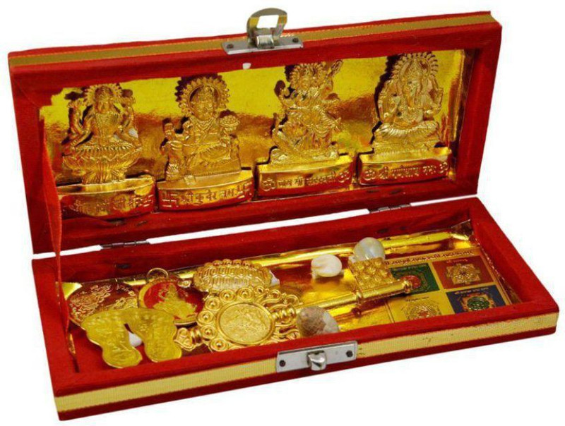 paystore Shree Dhan Lakshmi Kuber Bhandari Sampoorna Kripa Maha Yantra (13 Items) Copper Yantra(Pack of 1)