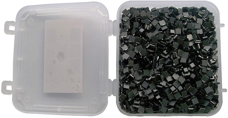 hglass Small Black Square 5mm 4200pcs Mirror Beads for Embroidery Making, Art & Craft Projects.