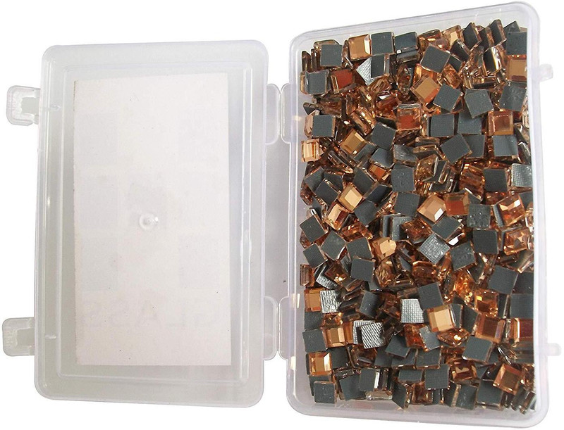 hglass Small Bronze Square Shining 5mm 4200pcs Mirror Beads for Embroidery Making, Art & Craft Projects.