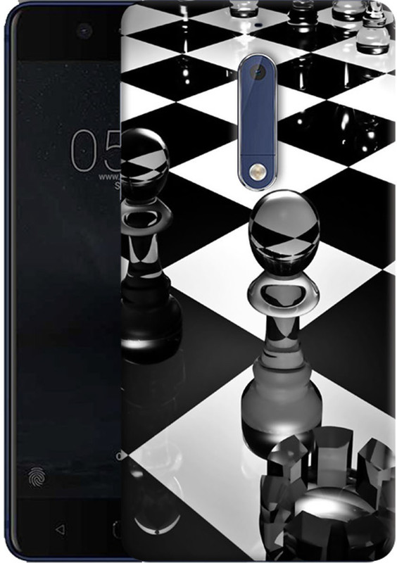 polymol Back Cover for Nokia 5(glass chess board, Hard Case)