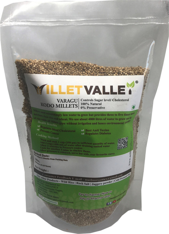 Millet Valley VARAGU UNPOLISHED Kodo Millet(800 g) Millet Valley VARAGU UNPOLISHED Kodo Millet(800 g)