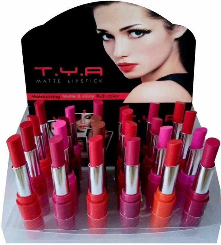 TYA Long Lasting Matte Lipsticks Set of 24 with Multicolour(Multicolour, 4.8 ml)