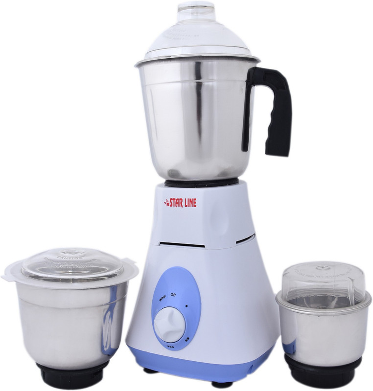 STARLINE 3 JARS MIXER GRINDER MG18H36 550 Mixer Grinder(Multicolor, 3 Jars)