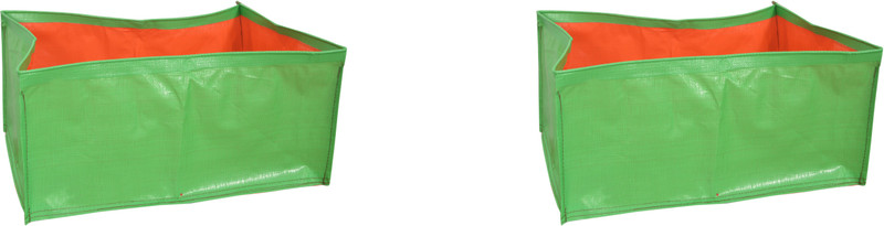 voolex Terrace Gardening Rectangle shaped Grow Bags for Vegetable Plants Plant Container(Polyresin, External Height - 8 cm)