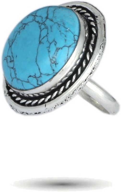 Waama Jewels Oxidised Adjustable Stone Studded Multicolor Fashion Ring for Girls &...