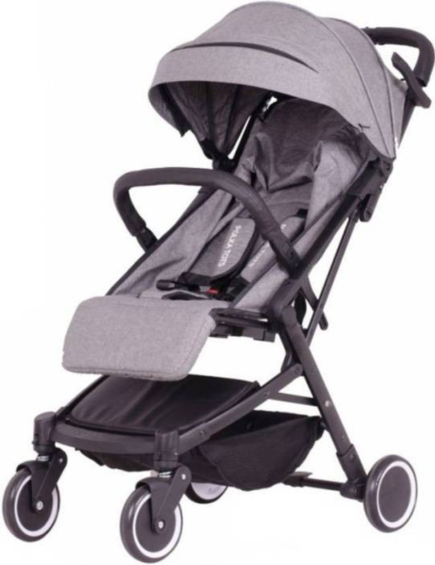 polka tots Compact, Portable, Soft, Comfortable Safe, Shockproof & Pram for Babies Grey Stroller(3, Grey)