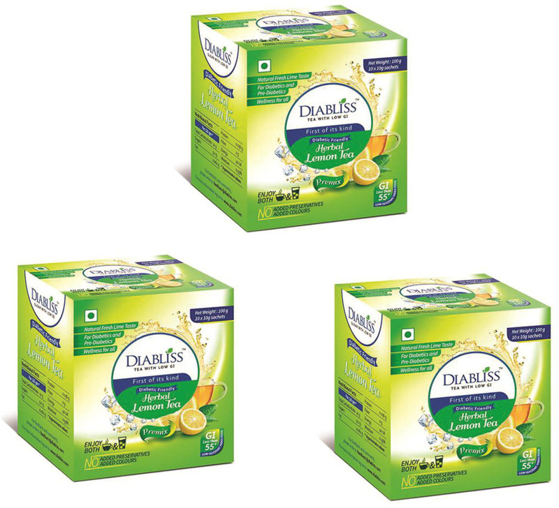 DiaBliss 8908003545110 Lemon Herbal Tea Box(300 g)