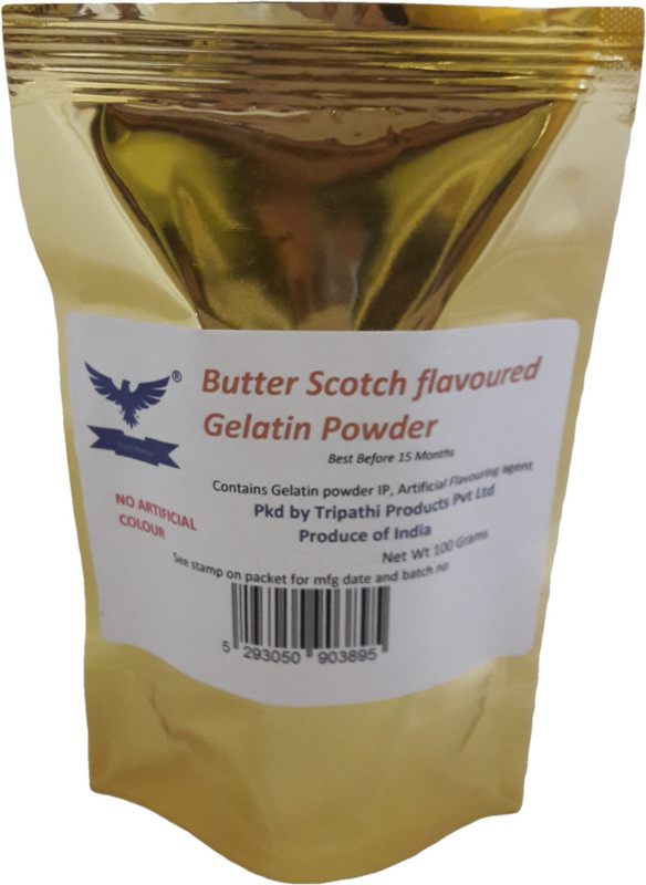 Tripathi Products Pack of 1 Butter Scotch flavoured 100gm Gelatin Powder(100 g) Tripathi Products Pack of 1 Butter Scotch flavoured 100gm Gelatin Powder(100 g)