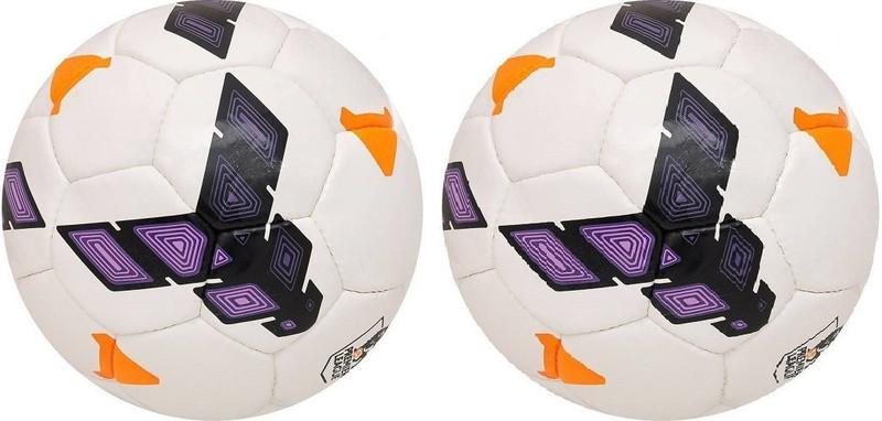 skyward Premier League (Pack Of 2 Balls ) Football - Size: 5(Pack of 2, Purple, White)