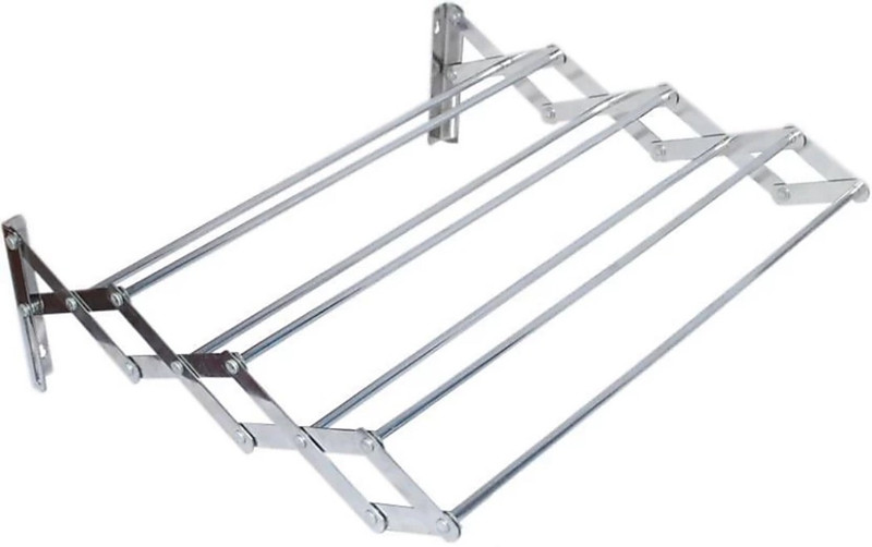 vimart Towel drying rack 2 feet 7 lines foldable drying rack Stainless Steel Wall Cloth Dryer Stand(Silver)