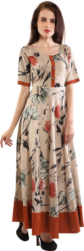 vashti Women Maxi Beige Dress