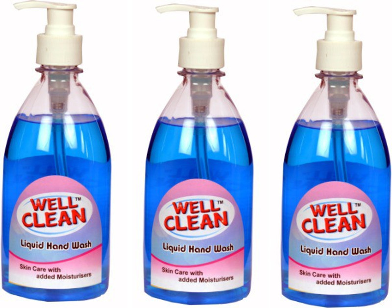 well clean pack of 3 each of 500 ml Pump Dispenser(3 x 166.67 ml)