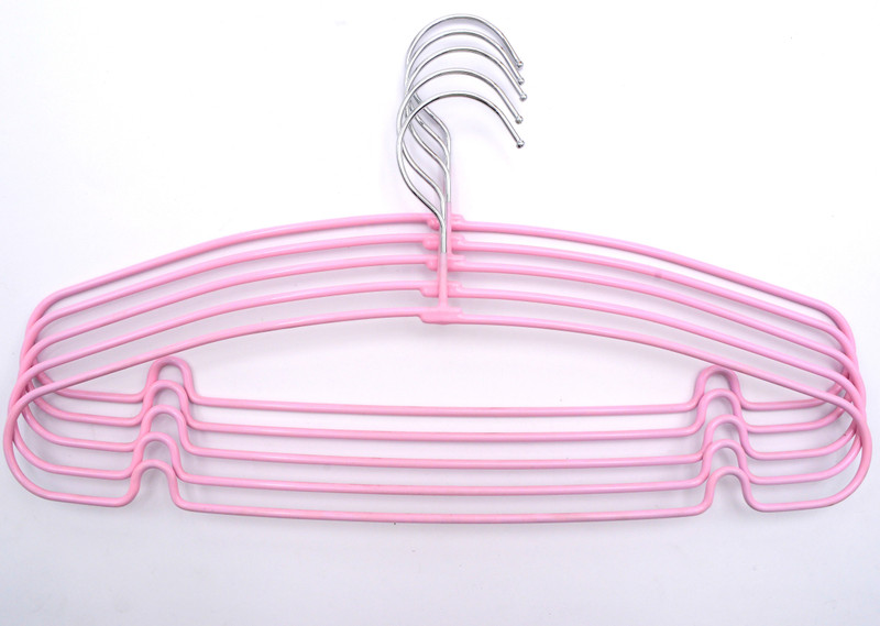 coko Iron Pack of 5 Cloth Hangers(Pink)