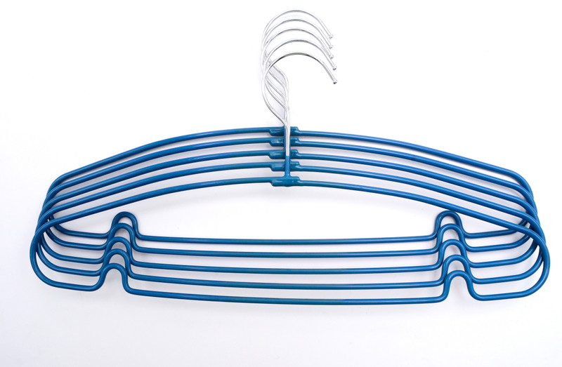 coko Iron Pack of 5 Cloth Hangers(Blue)