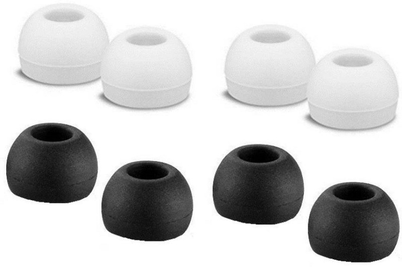 mobizila earphone buds tips In The Ear Headphone Cushion(Pack of 8, White, Black)