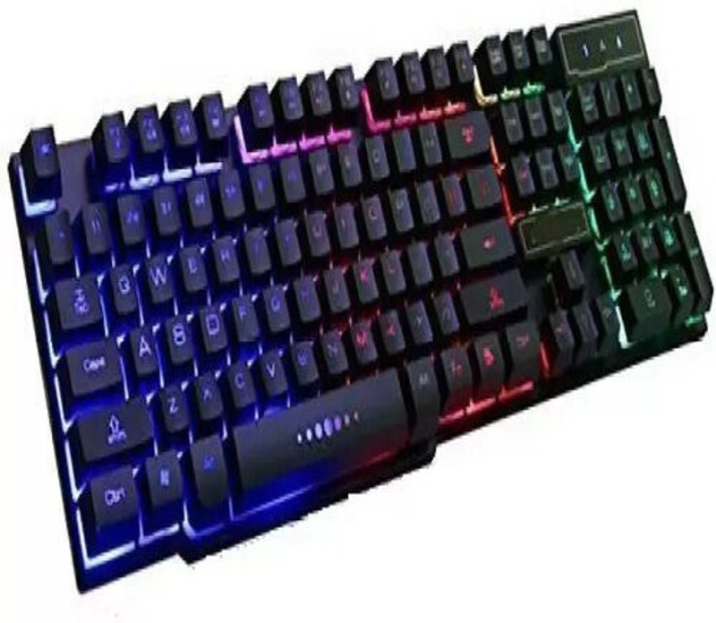 higadget Usb Gaming Keyboard With rainbow Lights Wired USB Gaming Keyboard(Black)