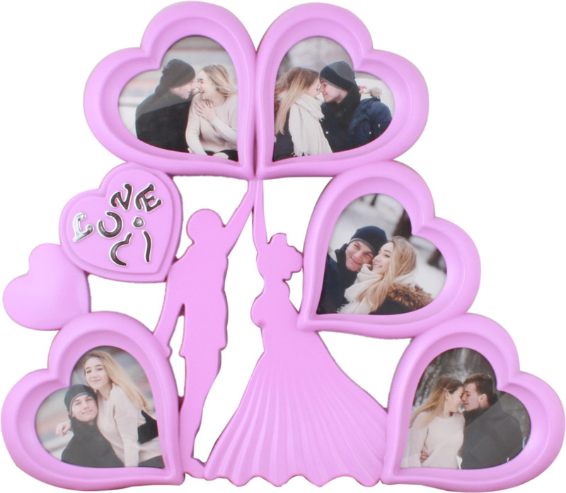 virom Generic Photo Frame(Pink, 5 Photos)