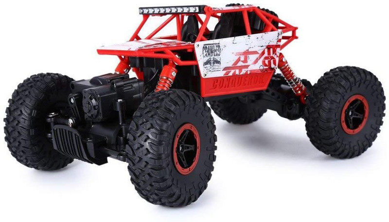 jk int Dirt Drift Waterproof Remote Controlled Rock Crawler RC Monster Truck, Four Wheel Drive, 1:18 Scale 2.4 GHZ(Multicolor)