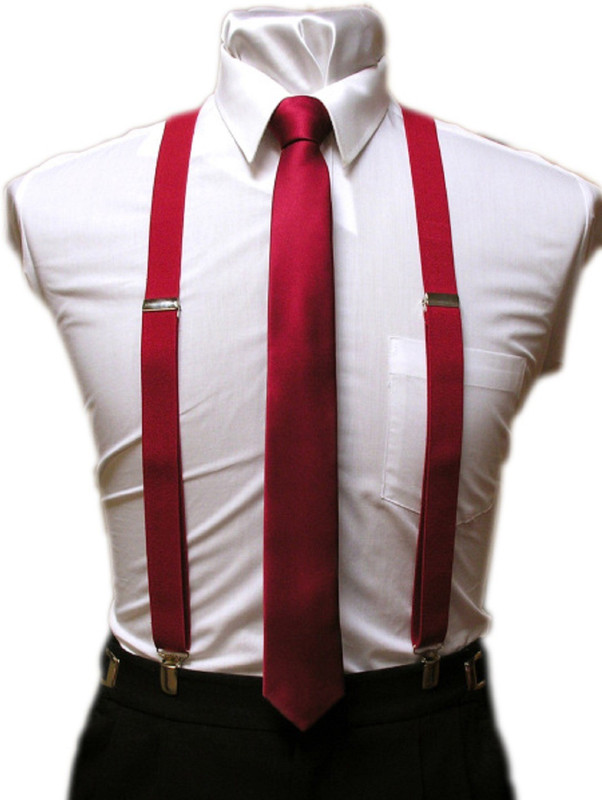 lana vels Y- Back Suspenders for Men, Girls, Boys(Red)