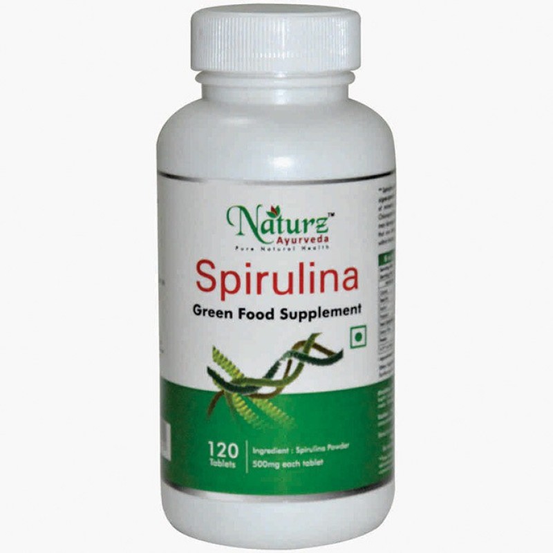 Naturz Ayurveda Spirulina 120 s - Bottle(500 mg)