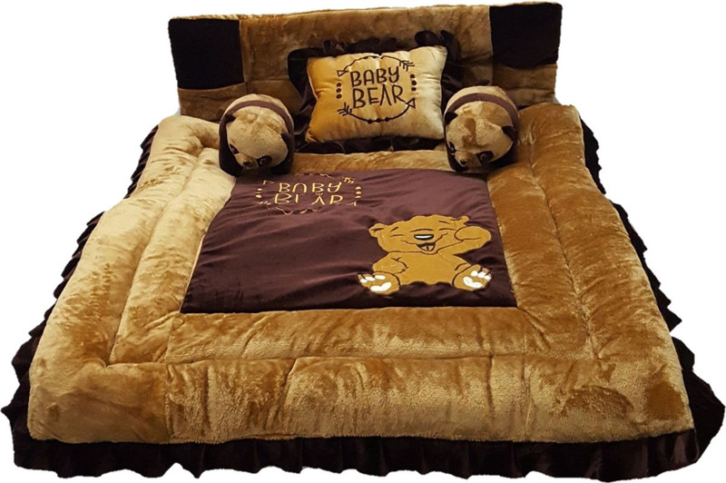 pinks n blues Velvet Bedding Set(CAMEL BROWN)