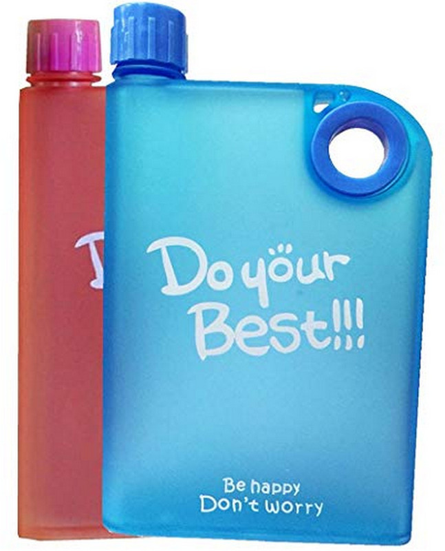 justo A5 Size Transparent Do Your Best Notebook 380 ml Bottle (Pack of 2, multi ) 420 ml Bottle(Pack of 2, Multicolor)