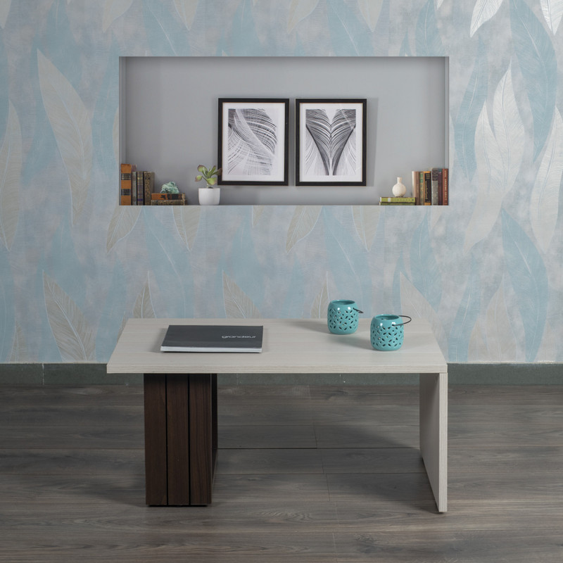 Akshni Talon Engineered Wood Coffee Table(Finish Color - Oak & Walnut)