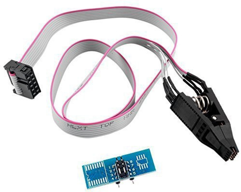 DHRUV-PRO SOIC8 SOP8 Flash Chip IC Test Clips Socket Adpter BIOS/24/25/93 Programmer Connector Interconnect Electronic Hobby Kit