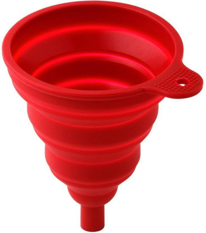 chits11 FUNNEL Silicone Funnel(Red, Pack of 1)