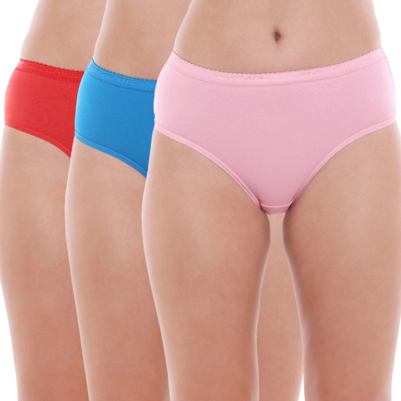 BodyCare Women Hipster Multicolor Panty(Pack of 3)