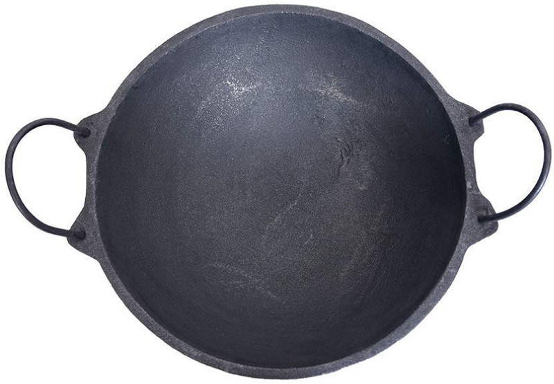 hathmic Traditional Cast Iron Kadhai 11 Inch Kadhai 28 cm(Cast Iron)