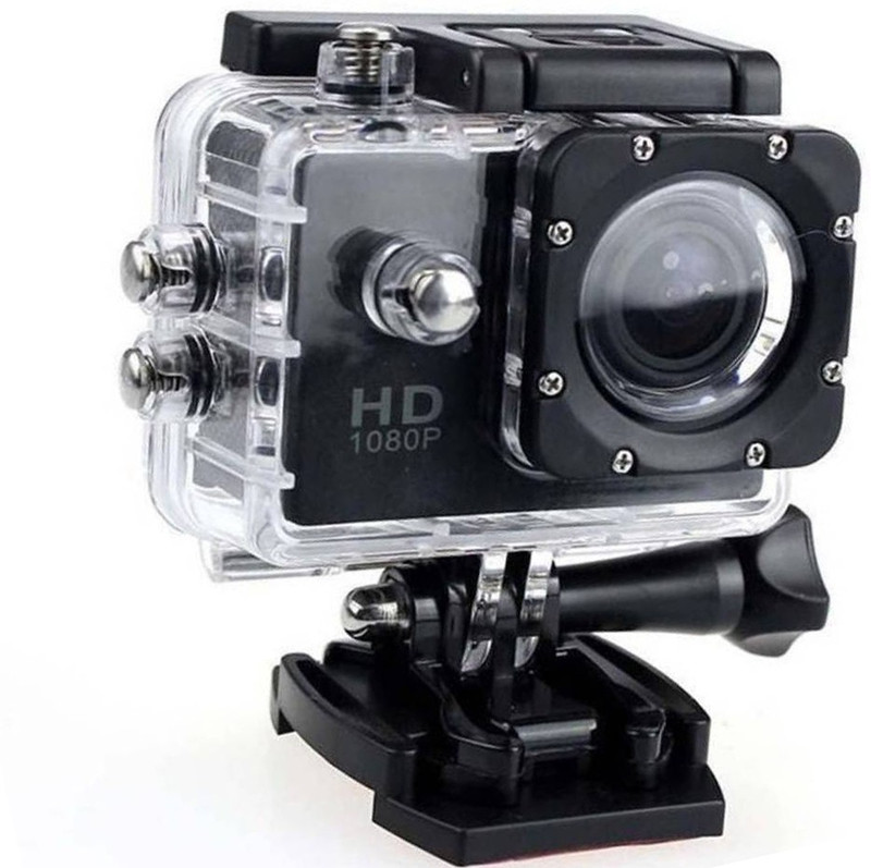 ALONZO 1080p Sport Action HD 1080p 12mp Waterproof Action Camera best quality Sports and Action Camera(Black, 12 MP)