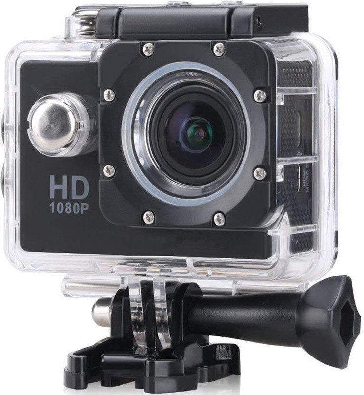ALONZO Full HD 1080p 12mp SPORT ACTION CAMERA with 12 Mega Pixel ||1080P FULL H D resolution ||1.5 inch high resolution L C D screen ||Detachable & Rechargeable li-battery for Android, I O S, Smartphone Sports and Action Camera(Black, 12 MP)