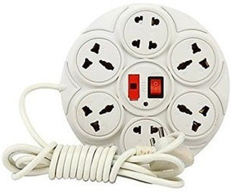 Etech EX95, 8 Socket Surge Protector(White)