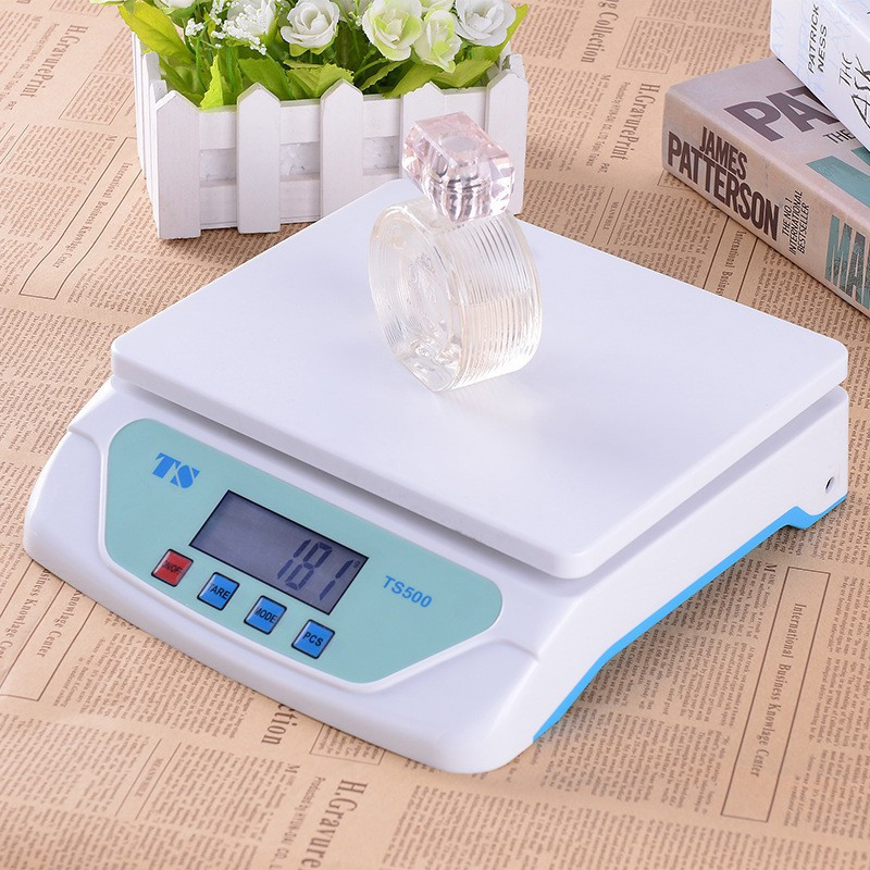 Manogyam Digital TS500 Kitchen Scale Balance Multi-purpose weight measuring machine with Adapter(CHARGER) Weighing Scale(OFF WHITE 2)